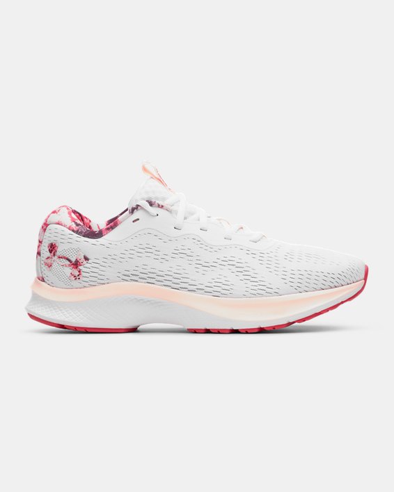 Women's UA Charged Bandit 7 Cloud Dye Running Shoes in White image number 0